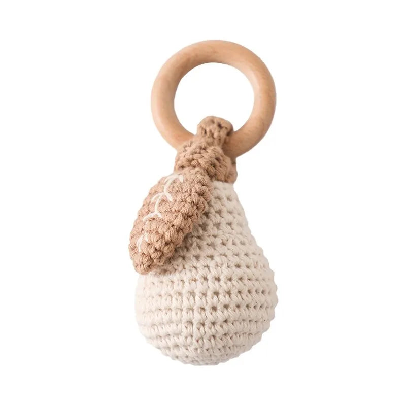 Crochet Rattle Toy – Music Rattle, Teether & Bite Strength Exercise for Babies