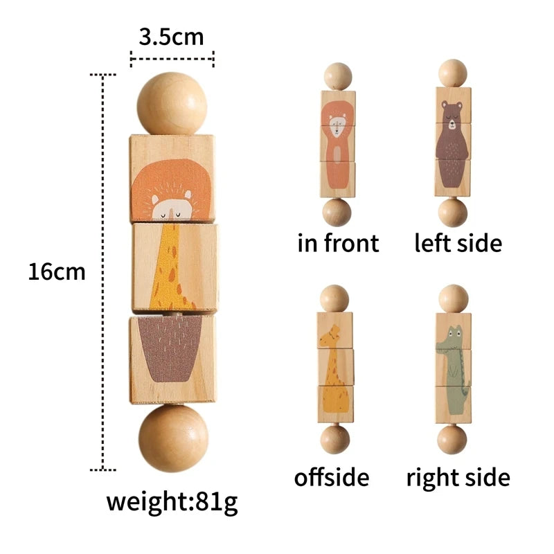 Wooden Montessori Hand Bell Rattle – Musical Baby Mobile Educational Toy for Newborns