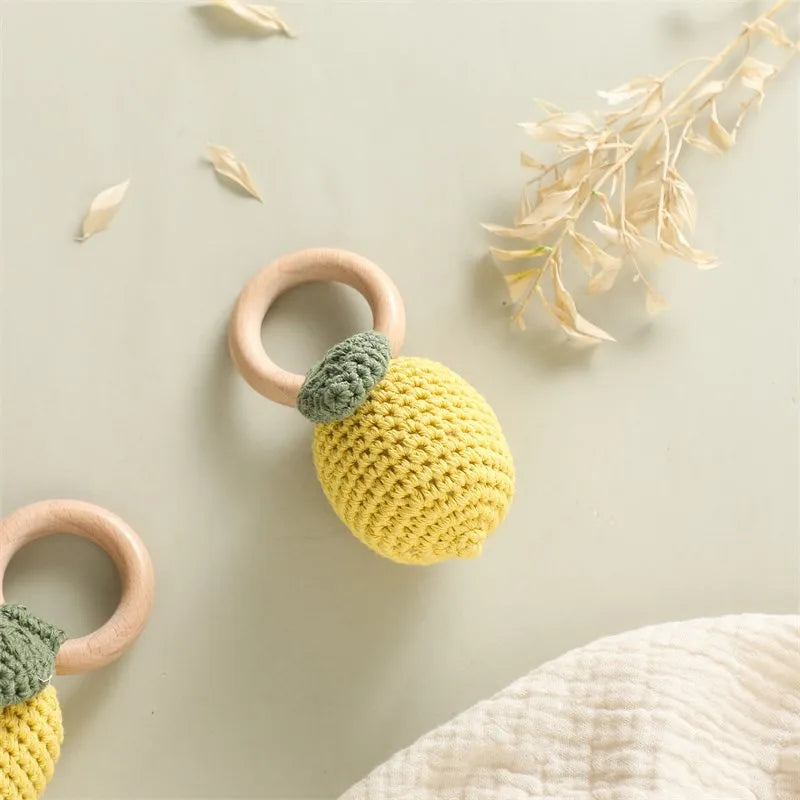 Crochet Rattle Toy – Music Rattle, Teether & Bite Strength Exercise for Babies