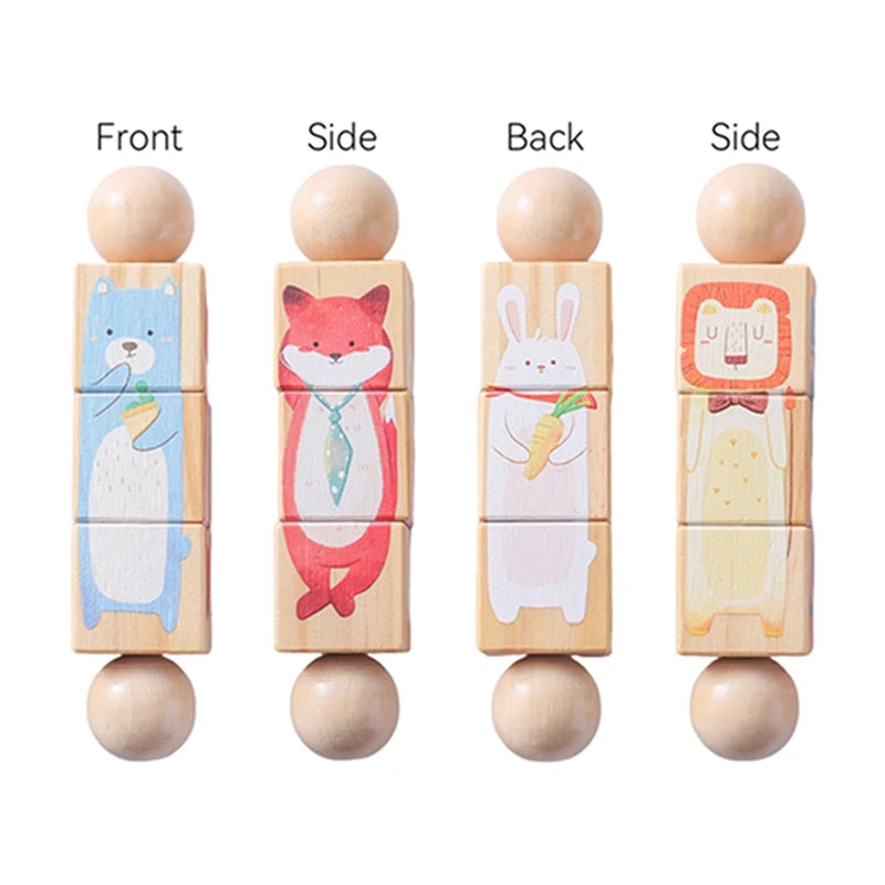 Wooden Montessori Hand Bell Rattle – Musical Baby Mobile Educational Toy for Newborns