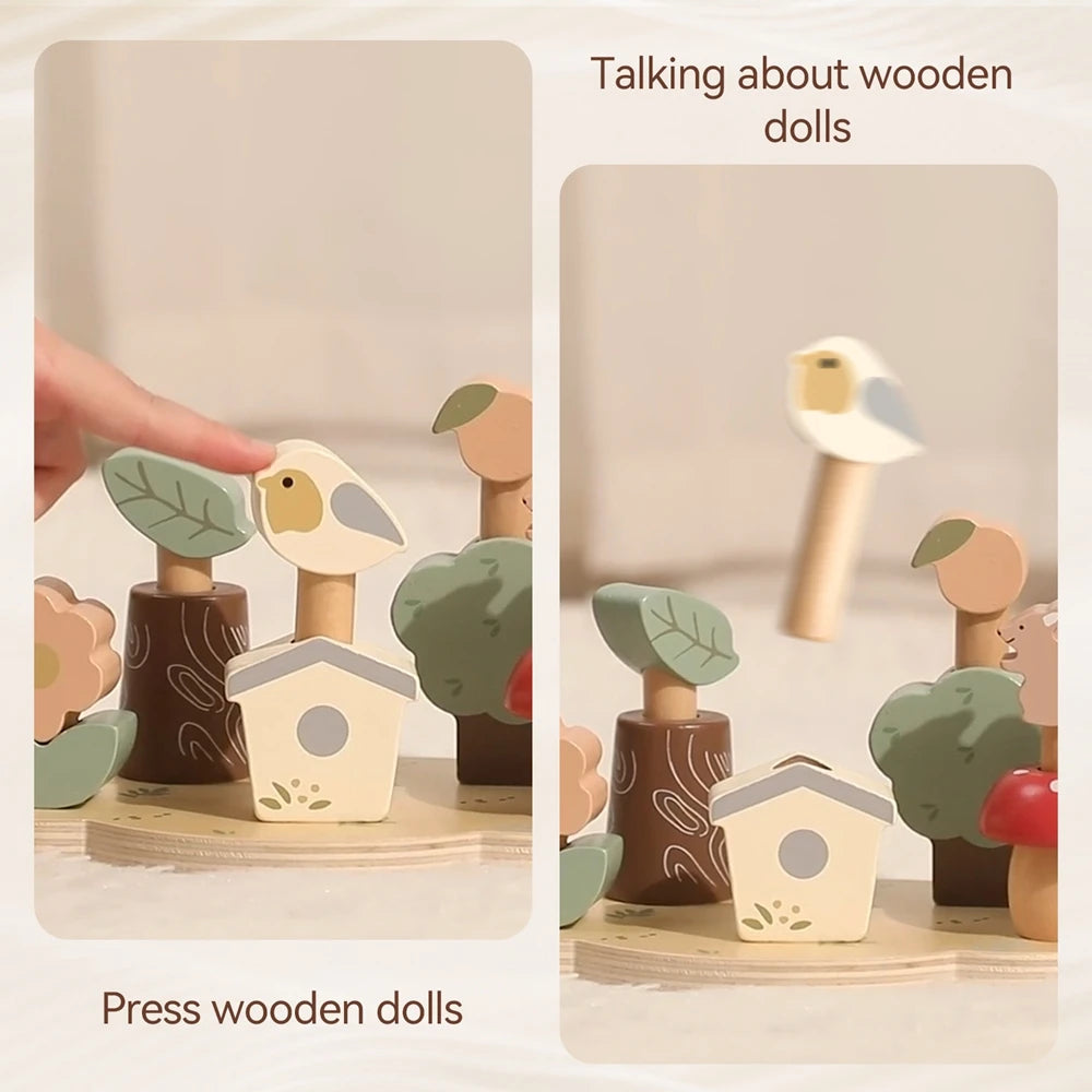 Wooden Bounce Knock Game – Montessori Sensory Toy for Babies